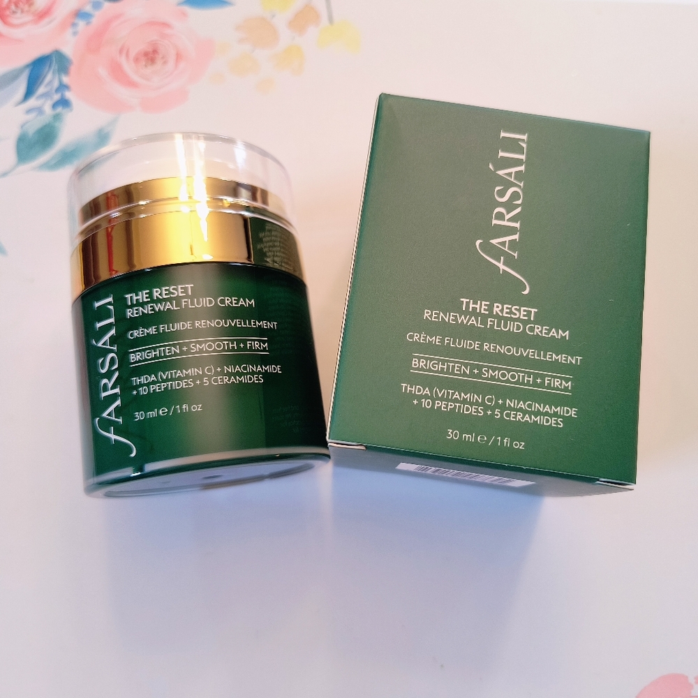 Farsali The Reset Renewal Fluid Cream  Brighten,Smooth,Firm. Vit C, Naicinamide